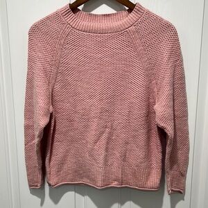 Sonoma Goods for Life Women's Pink Knit Crew Neck Sweater Petite Small